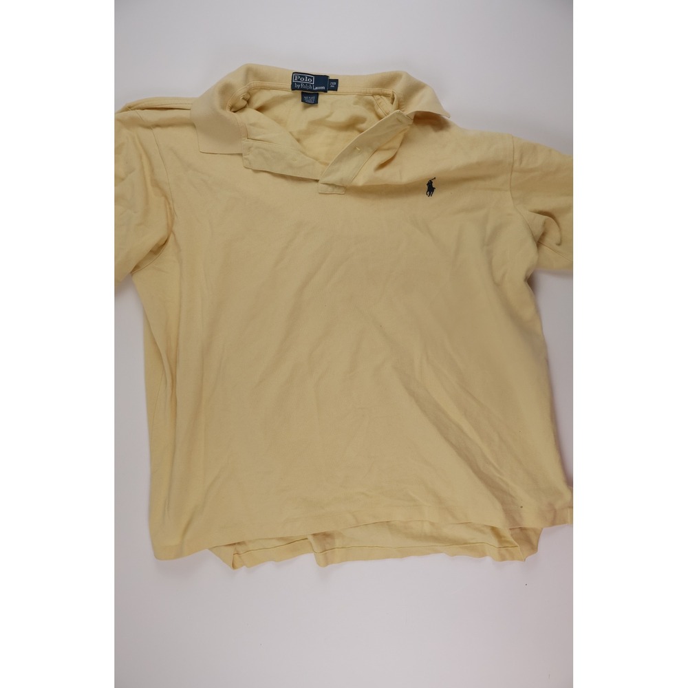 Polo Ralph Lauren Mens Polo Shirt Short Sleeve Yellow Solid 2XB Excellent